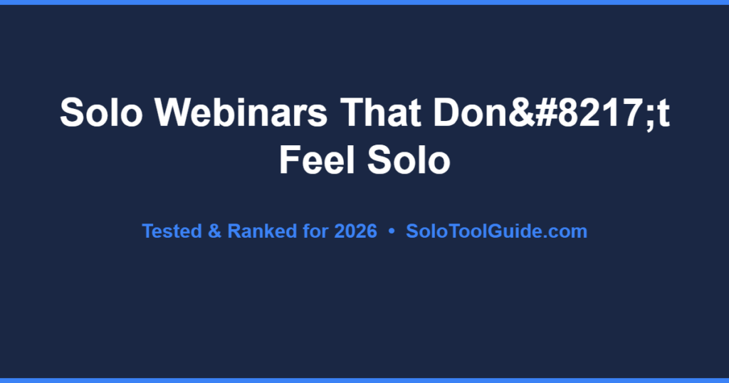 best ai webinar tools solopreneurs