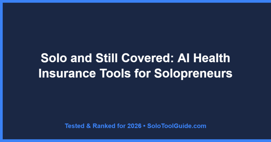 Solo and Still Covered: AI Health Insurance Tools for Solopreneurs
